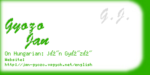 gyozo jan business card